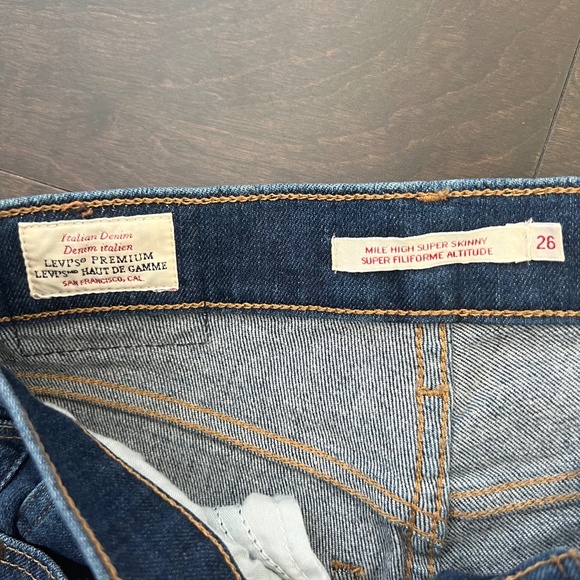 Levi's Mile High Super Skinny Jean in Dark Indigo - Picture 9 of 12